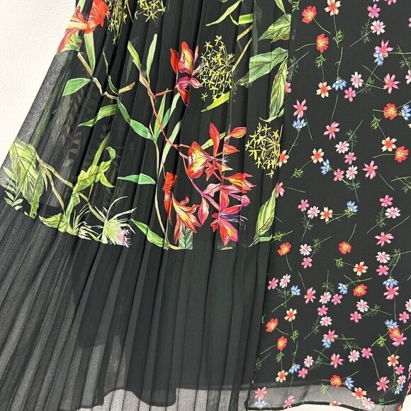 French Connection Bluhm Bottero Ditsy Floral Sheer Blouse Size 2 Black NWT - Picture 15 of 16